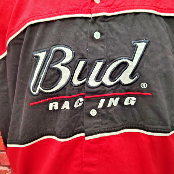 Bud Racing Dale Earnhardt Jr. #8 Shirt Mens 2XL Red Winners Circle NASCAR Collar - Picture 6 of 7